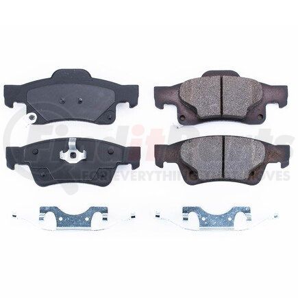 17-1498 by POWERSTOP BRAKES - Z17 EVOLUTION CERAMIC BRAKE PADS W/ HARDWARE