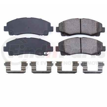 17-1102 by POWERSTOP BRAKES - Z17 EVOLUTION CERAMIC BRAKE PADS W/ HARDWARE