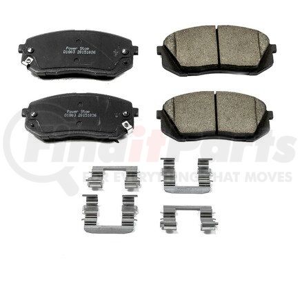 17-1803 by POWERSTOP BRAKES - Z17 EVOLUTION CERAMIC BRAKE PADS W/ HARDWARE