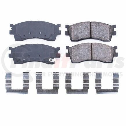 17-889 by POWERSTOP BRAKES - Z17 EVOLUTION CERAMIC BRAKE PADS W/ HARDWARE