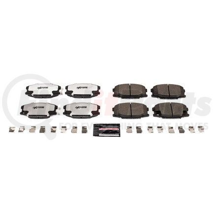 Z36734 by POWERSTOP BRAKES - Z36 TRUCK & TOW CARBON-FIBER CERAMIC BRAKE PADS W/ HARDWARE