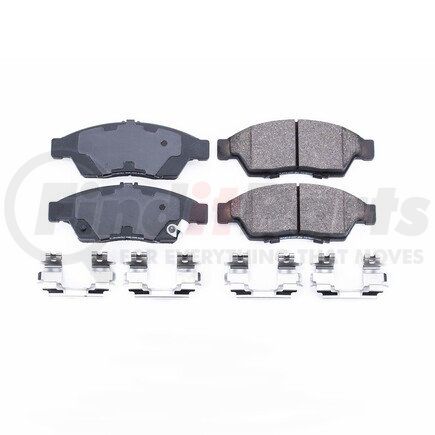 17-1195 by POWERSTOP BRAKES - Z17 EVOLUTION CERAMIC BRAKE PADS W/ HARDWARE