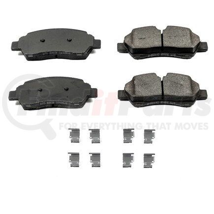 17-1775 by POWERSTOP BRAKES - Z17 EVOLUTION CERAMIC BRAKE PADS W/ HARDWARE