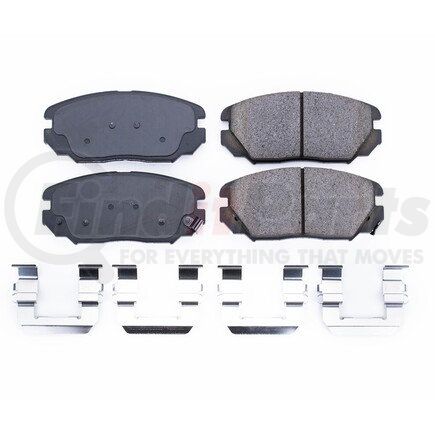 17-1125 by POWERSTOP BRAKES - Z17 EVOLUTION CERAMIC BRAKE PADS W/ HARDWARE