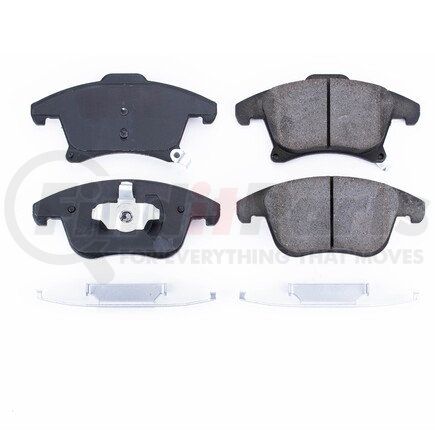 17-1653 by POWERSTOP BRAKES - Z17 EVOLUTION CERAMIC BRAKE PADS W/ HARDWARE