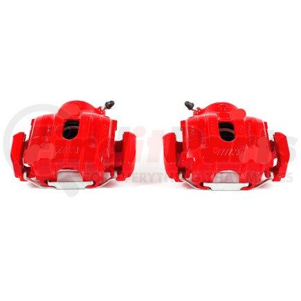 S3404 by POWERSTOP BRAKES - Red Powder Coated Calipers