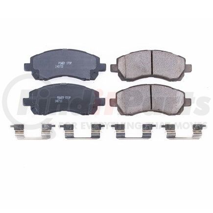 17-722 by POWERSTOP BRAKES - Z17 EVOLUTION CERAMIC BRAKE PADS W/ HARDWARE