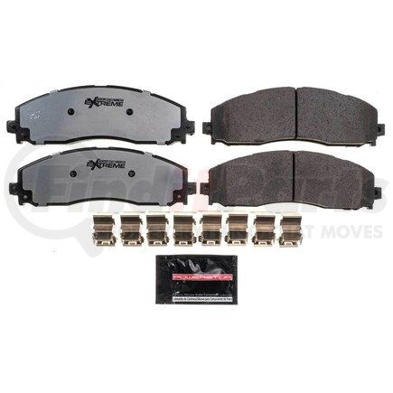 Z36-1691 by POWERSTOP BRAKES - Z36 TRUCK & TOW CARBON-FIBER CERAMIC BRAKE PADS W/ HARDWARE