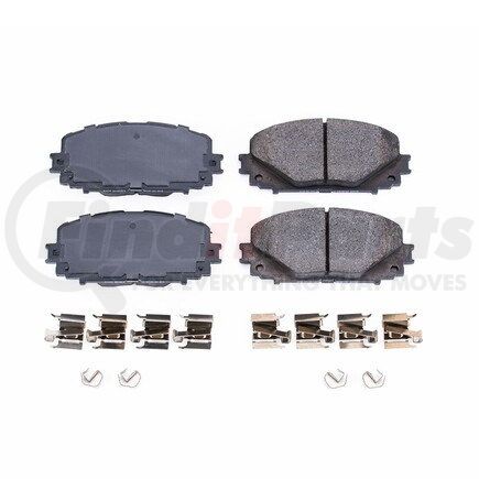 17-1628 by POWERSTOP BRAKES - Z17 EVOLUTION CERAMIC BRAKE PADS W/ HARDWARE