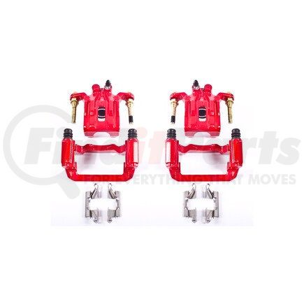 S2994A by POWERSTOP BRAKES - Red Powder Coated Calipers