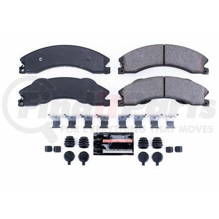 Z231411 by POWERSTOP BRAKES - Z23 EVOLUTION SPORT CARBON-FIBER BRAKE PADS W/ HARDWARE