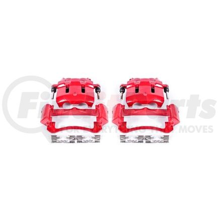 S4790 by POWERSTOP BRAKES - Red Powder Coated Calipers