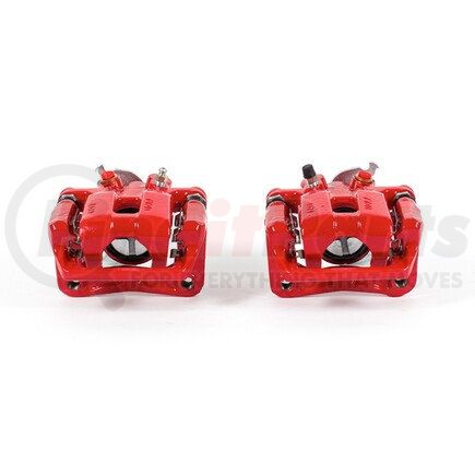 S3358 by POWERSTOP BRAKES - Red Powder Coated Calipers