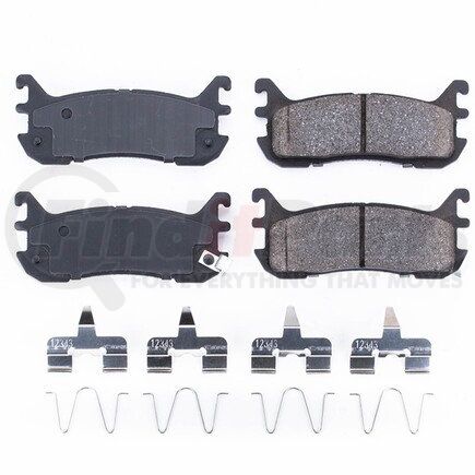 17-636 by POWERSTOP BRAKES - Z17 EVOLUTION CERAMIC BRAKE PADS W/ HARDWARE