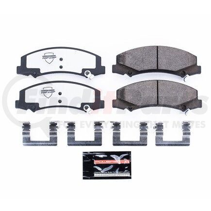 Z37-1159 by POWERSTOP BRAKES - Z37 TOP COP CARBON-FIBER CERAMIC BRAKE PADS W/ HARDWARE