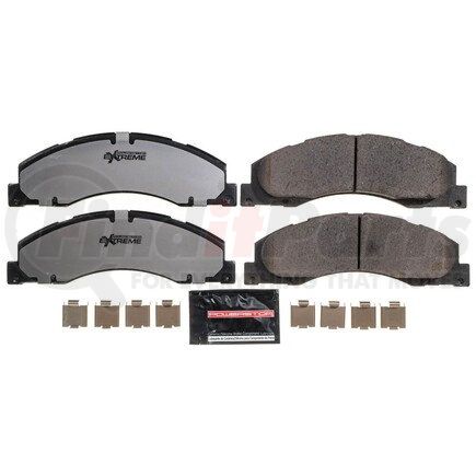 Z36-1328 by POWERSTOP BRAKES - Z36 TRUCK & TOW CARBON-FIBER CERAMIC BRAKE PADS W/ HARDWARE