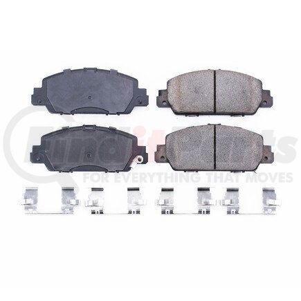 17-1654 by POWERSTOP BRAKES - Z17 EVOLUTION CERAMIC BRAKE PADS W/ HARDWARE