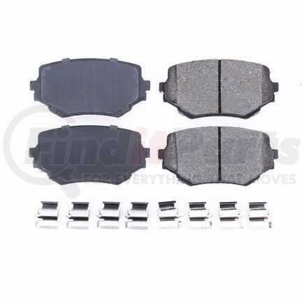 17-680 by POWERSTOP BRAKES - Z17 EVOLUTION CERAMIC BRAKE PADS W/ HARDWARE