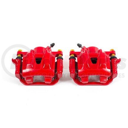 S2872 by POWERSTOP BRAKES - Red Powder Coated Calipers