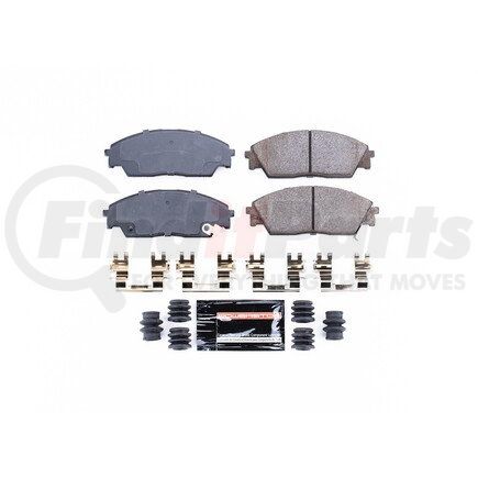 Z23373 by POWERSTOP BRAKES - Z23 EVOLUTION SPORT CARBON-FIBER BRAKE PADS W/ HARDWARE