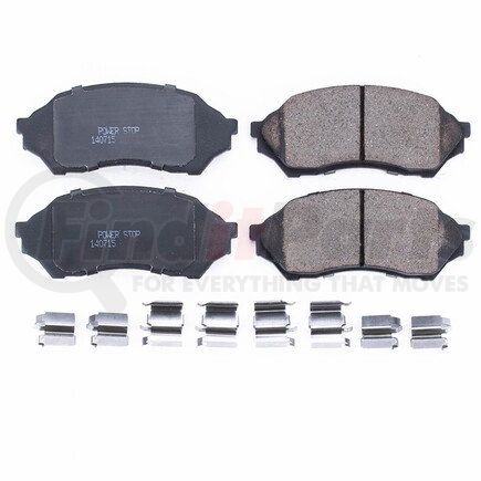 17-798 by POWERSTOP BRAKES - Z17 EVOLUTION CERAMIC BRAKE PADS W/ HARDWARE