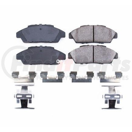 17-496 by POWERSTOP BRAKES - Z17 EVOLUTION CERAMIC BRAKE PADS W/ HARDWARE