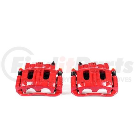 S4848 by POWERSTOP BRAKES - Red Powder Coated Calipers