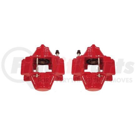 S2840 by POWERSTOP BRAKES - Red Powder Coated Calipers