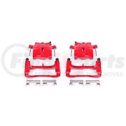 S4728 by POWERSTOP BRAKES - Red Powder Coated Calipers