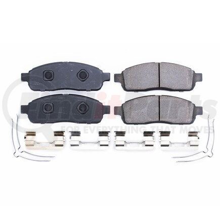 17-1392 by POWERSTOP BRAKES - Z17 EVOLUTION CERAMIC BRAKE PADS W/ HARDWARE