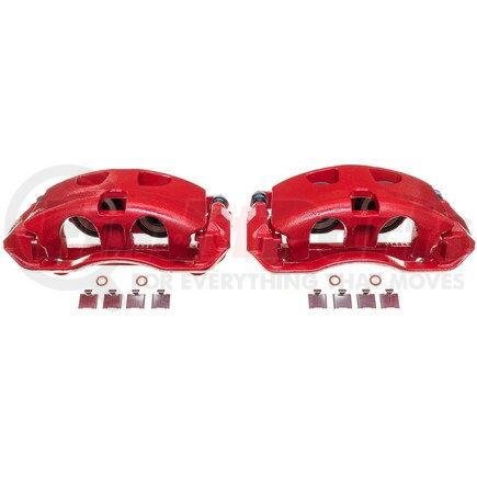 S5404 by POWERSTOP BRAKES - Red Powder Coated Calipers