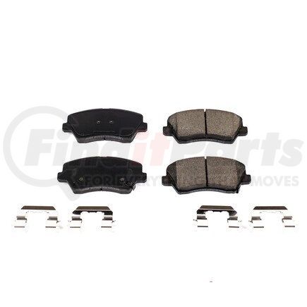 17-1828 by POWERSTOP BRAKES - Z17 EVOLUTION CERAMIC BRAKE PADS W/ HARDWARE