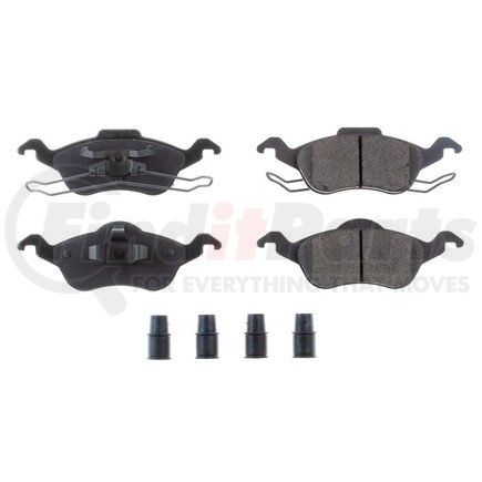 17-816 by POWERSTOP BRAKES - Z17 EVOLUTION CERAMIC BRAKE PADS W/ HARDWARE