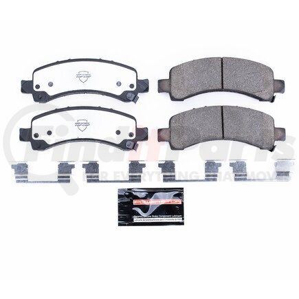 Z37974A by POWERSTOP BRAKES - Z37 TOP COP CARBON-FIBER CERAMIC BRAKE PADS W/ HARDWARE