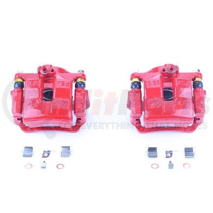 S2812 by POWERSTOP BRAKES - Red Powder Coated Calipers