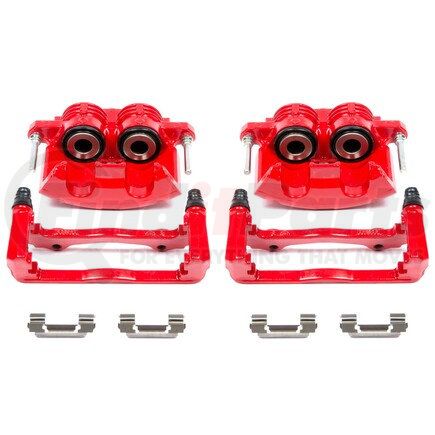 S4692 by POWERSTOP BRAKES - Red Powder Coated Calipers