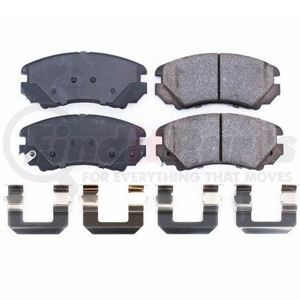 17-924 by POWERSTOP BRAKES - Z17 EVOLUTION CERAMIC BRAKE PADS W/ HARDWARE