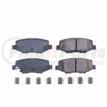 17-1274 by POWERSTOP BRAKES - Z17 EVOLUTION CERAMIC BRAKE PADS W/ HARDWARE