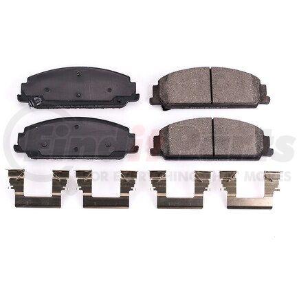 17-1351 by POWERSTOP BRAKES - Z17 EVOLUTION CERAMIC BRAKE PADS W/ HARDWARE