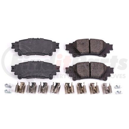 17-1391A by POWERSTOP BRAKES - Z17 EVOLUTION CERAMIC BRAKE PADS W/ HARDWARE