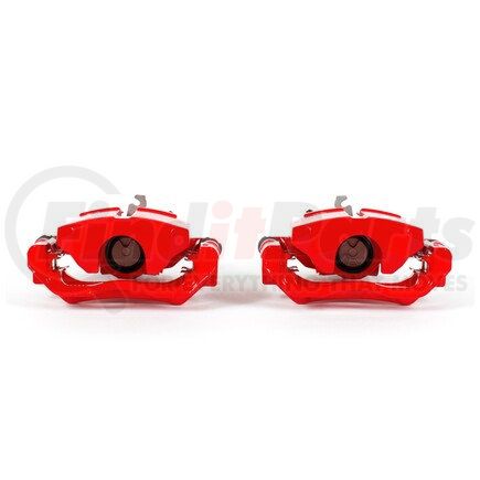 S5424 by POWERSTOP BRAKES - Red Powder Coated Calipers