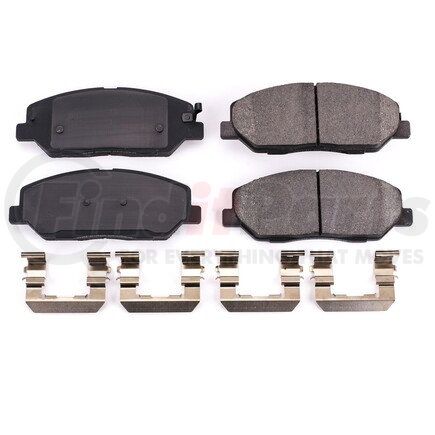 17-1384 by POWERSTOP BRAKES - Z17 EVOLUTION CERAMIC BRAKE PADS W/ HARDWARE