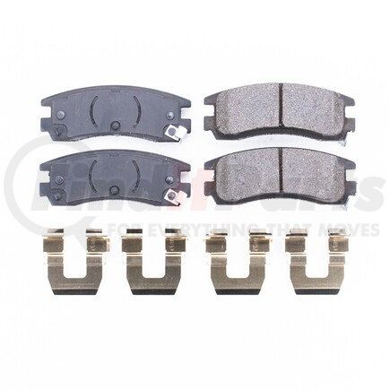 17-714 by POWERSTOP BRAKES - Z17 EVOLUTION CERAMIC BRAKE PADS W/ HARDWARE