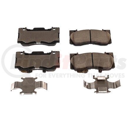 17-1784 by POWERSTOP BRAKES - Z17 EVOLUTION CERAMIC BRAKE PADS W/ HARDWARE