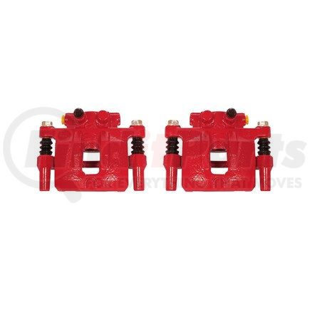 S5038 by POWERSTOP BRAKES - Red Powder Coated Calipers