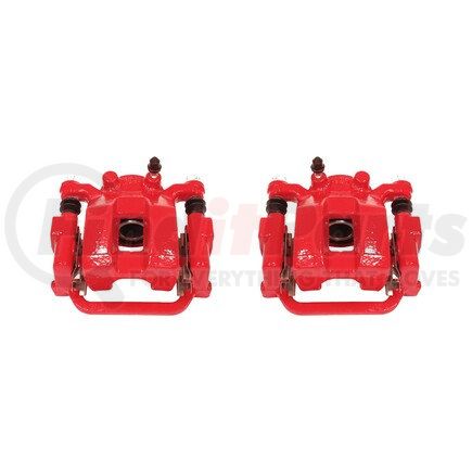 S2786 by POWERSTOP BRAKES - Red Powder Coated Calipers