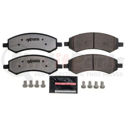 Z36-1084 by POWERSTOP BRAKES - Z36 TRUCK & TOW CARBON-FIBER CERAMIC BRAKE PADS W/ HARDWARE