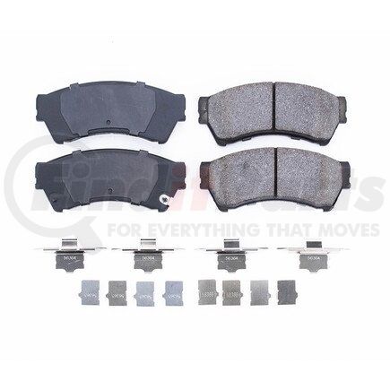 17-1164 by POWERSTOP BRAKES - Z17 EVOLUTION CERAMIC BRAKE PADS W/ HARDWARE