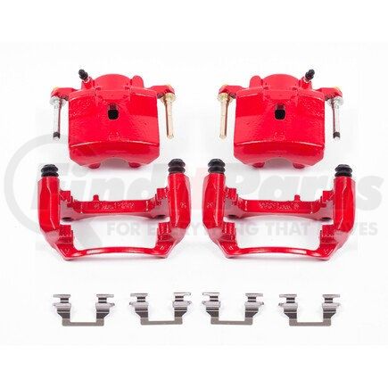 S4910A by POWERSTOP BRAKES - Red Powder Coated Calipers