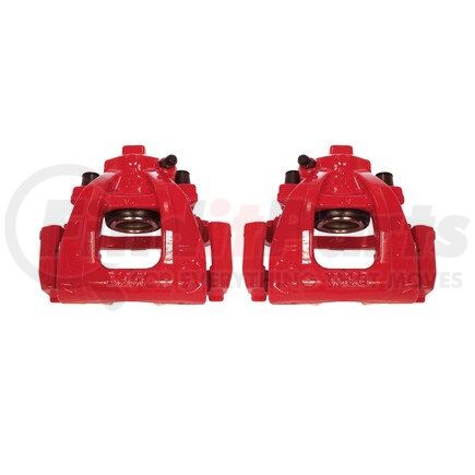 S2776 by POWERSTOP BRAKES - Red Powder Coated Calipers